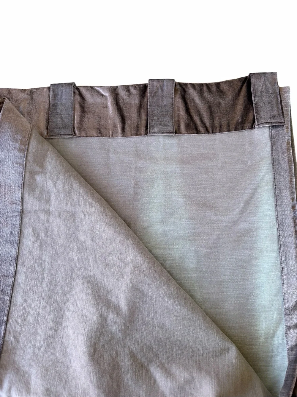 West Elm Velvet Luster 2-Piece Drape Set Purple Unlined Cotton Blend 48x84 GUC